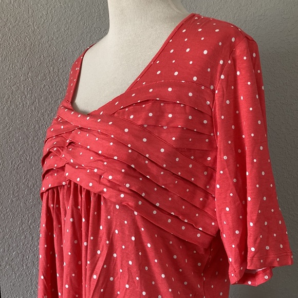 New Plus Size Jessica London Pleated Tunic top - Picture 5 of 7